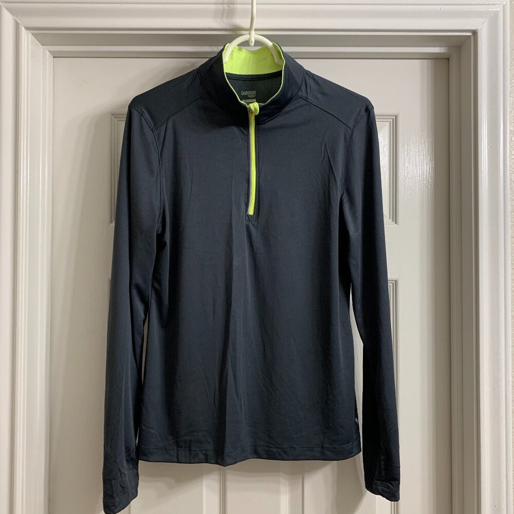 Danskin Now Women's Gray and Yellow Jacket, Size Large